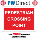 CS292 Pedestrian Crossing Point Sign