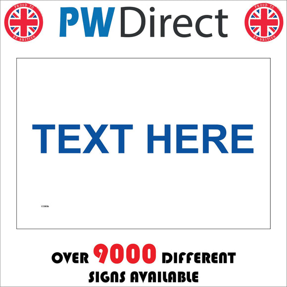 CC003B Text Here Blue Text Personalise Create Design Custom