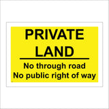PR611 Private Land No Through Road No Public Right Of Way