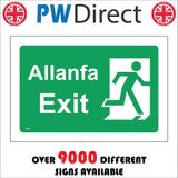 FS400 Allanfa Exit Right Running Man Bilingual