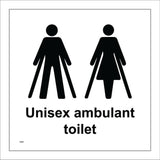 TS267 Unisex Ambulant Toilet Male Female Black On White