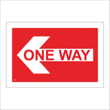 CS165 One Way Traffic Left Sign with Arrow