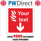 FI372 Your Text Down Arrow South Below Direction Made To Order