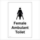 TS173 Female Ambulant Toilet Black On White