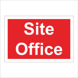 CS715 Site Office White On Red