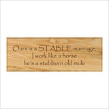 IN224 Ours Stable Marriage Work Like Horse Stubborn Mule