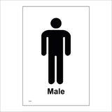 TS018 Male Toilet Black On White