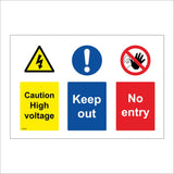 MU365 Caution High Voltage Keep Out No Entry