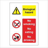 NS137 Biological Hazard No Smoking Eating Drinking