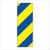 TR786 Chevron Blue Yellow Stripe Left Right Reverse Advisory