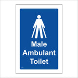 TS174 Male Ambulant Toilet White On Blue