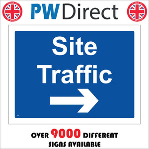 CS266 Site Traffic Sign with Right Arrow