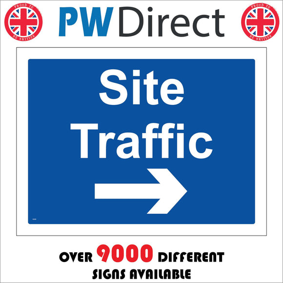 CS266 Site Traffic Sign with Right Arrow