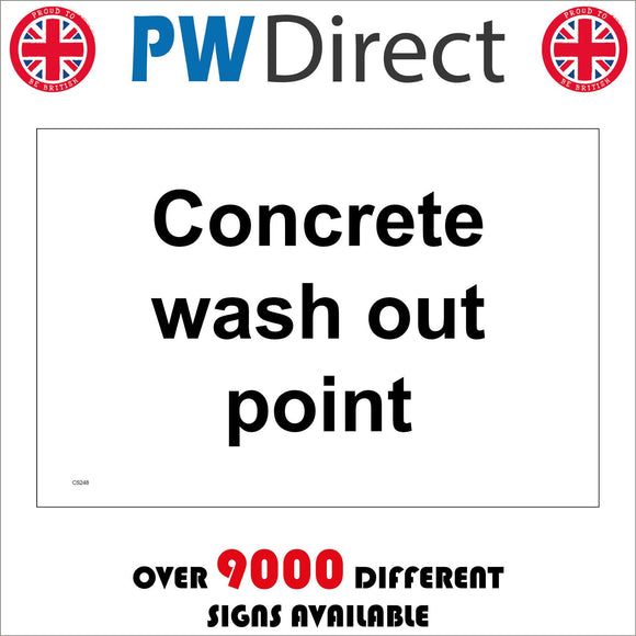 CS248 Concrete Wash Out Point Sign