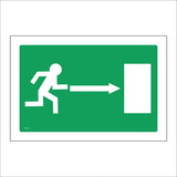 FS385 Fire Exit Right Arrow Running Man Door