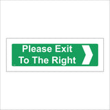 TR920 Please Exit To The Right Arrow