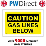 WT511 Caution Gas Lines Below