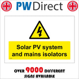 WT436 Solar PV System And Mains Isolators
