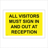 GG146 All Visitors Must Sign In Out At Reception