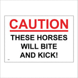 TR957 Caution These Horses Will Bite And Kick