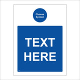 CC108B Choose Choice Symbol Words Text Logo Image Custom Blue
