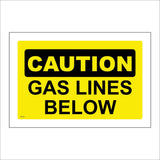 WT511 Caution Gas Lines Below
