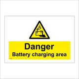 WT433 Danger Battery Charging Area