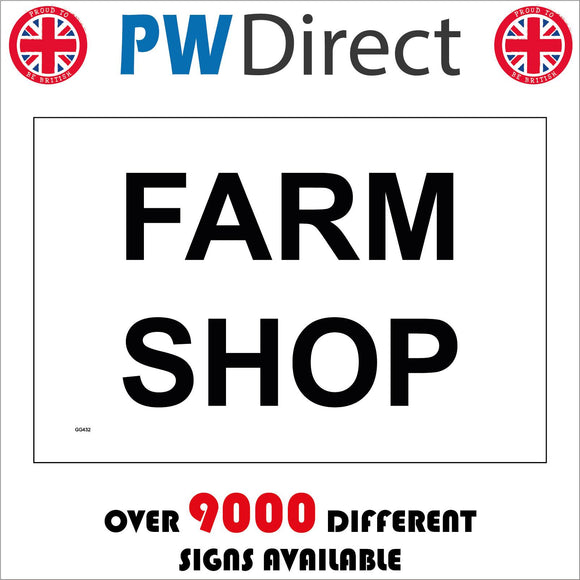 GG432 Farm Shop Black On White