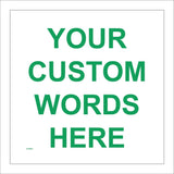 CC203C Green Text Words Choice Choose Custom Personal Gift