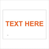 CC003E Text Here Orange Quirky Fun Custom Inspire Bespoke