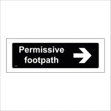 TR893 Permissive Footpath Right Arrow