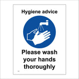 MB071 Hygiene Advice Please Wash Your Hands Thoroughly