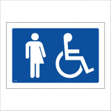 TS196 Trans Disabled Toilet White On Blue Wheelchair Access