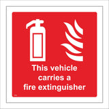 FI385 This Vehicle Carries A Fire Extinguisher