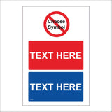 CC586 Your Text Symbol Choice Red Blue