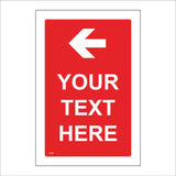 FI394 Your Text Left Arrow Made To Order Custom Adjust Modify