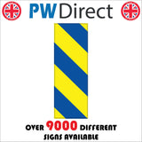 TR787 Chevron Blue Yellow Stripe Left Right Reverse Advisory