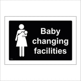TS144 Baby Changing Facilities White On Black