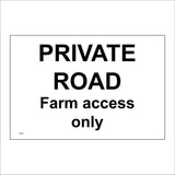 TR930 Private Road Farm Access Only
