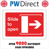 FS404 Slide To Open Right Arrow Red