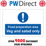 MA902 Food Preparation Area Veg And Salad Only