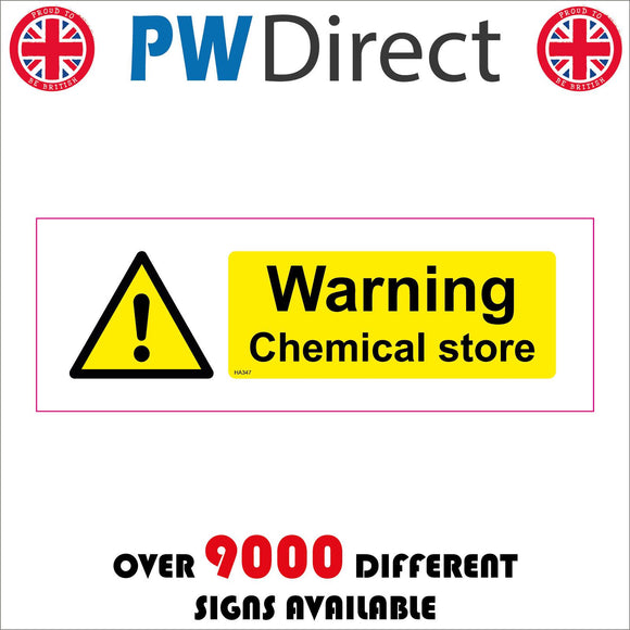 HA347 Warning Chemical Store