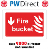 FI451 Fire Bucket Down Left Arrow