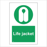 MA962 Life Jacket White On Green