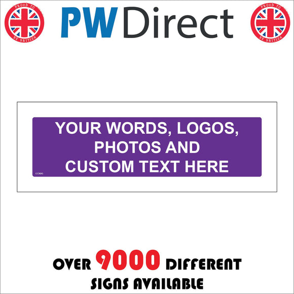 CC302G Your Words Logo Photo Custom Text Choice Design Purple
