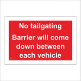 CS426 No Tailgating Barrier Will Come Down Between Each Vehicle