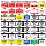 PR606 Private Land White On Green