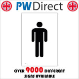 TS052 Male Toilet Black On White