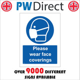 MA929 Please Wear Face Coverings