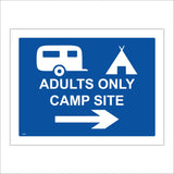 VE460 Adults Only Camp Site Right Arrow